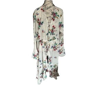 Kimono Beach Cover up XXL Floral Festival Boho Chic Cottagecore Romantic Fairy